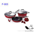 granite coating fry pan stainless steel handle cookware set steel pipe